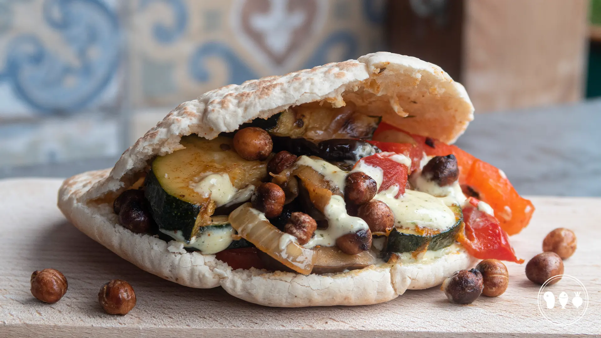 Vega-recept-gegrilde-groente-pita